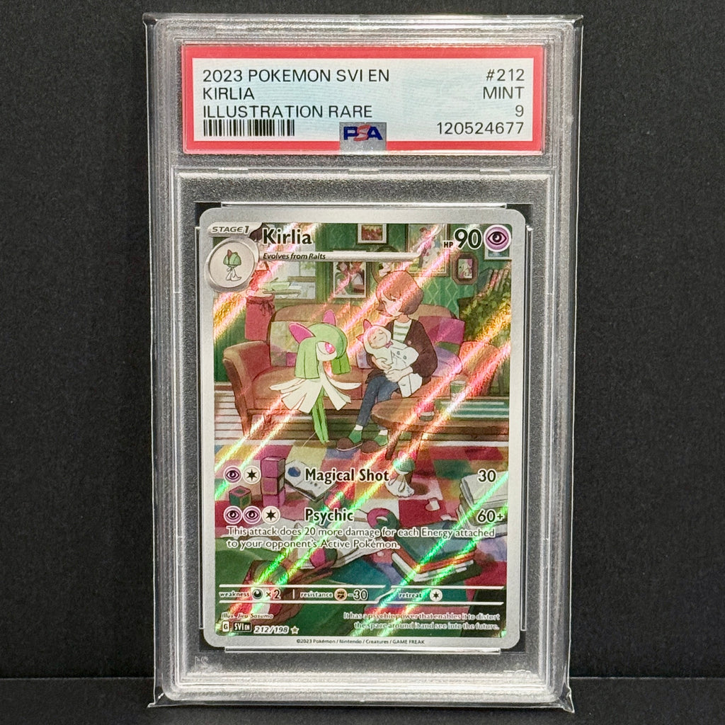 2023 Pokemon Scarlet Violet Base Set 212/198 Kirlia Illustration Rare PSA 9