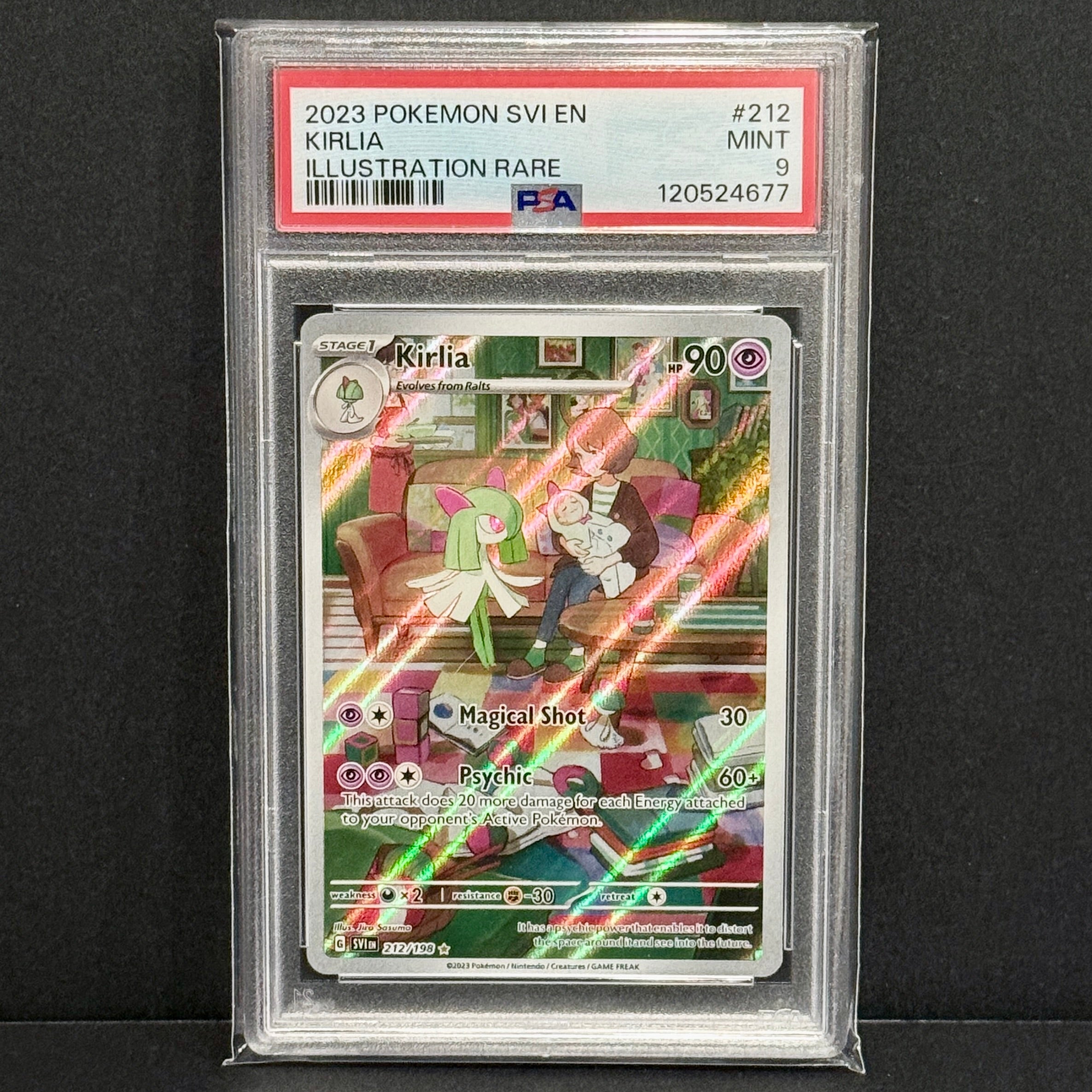 2023 Pokemon Scarlet Violet Base Set 212/198 Kirlia Illustration Rare PSA 9