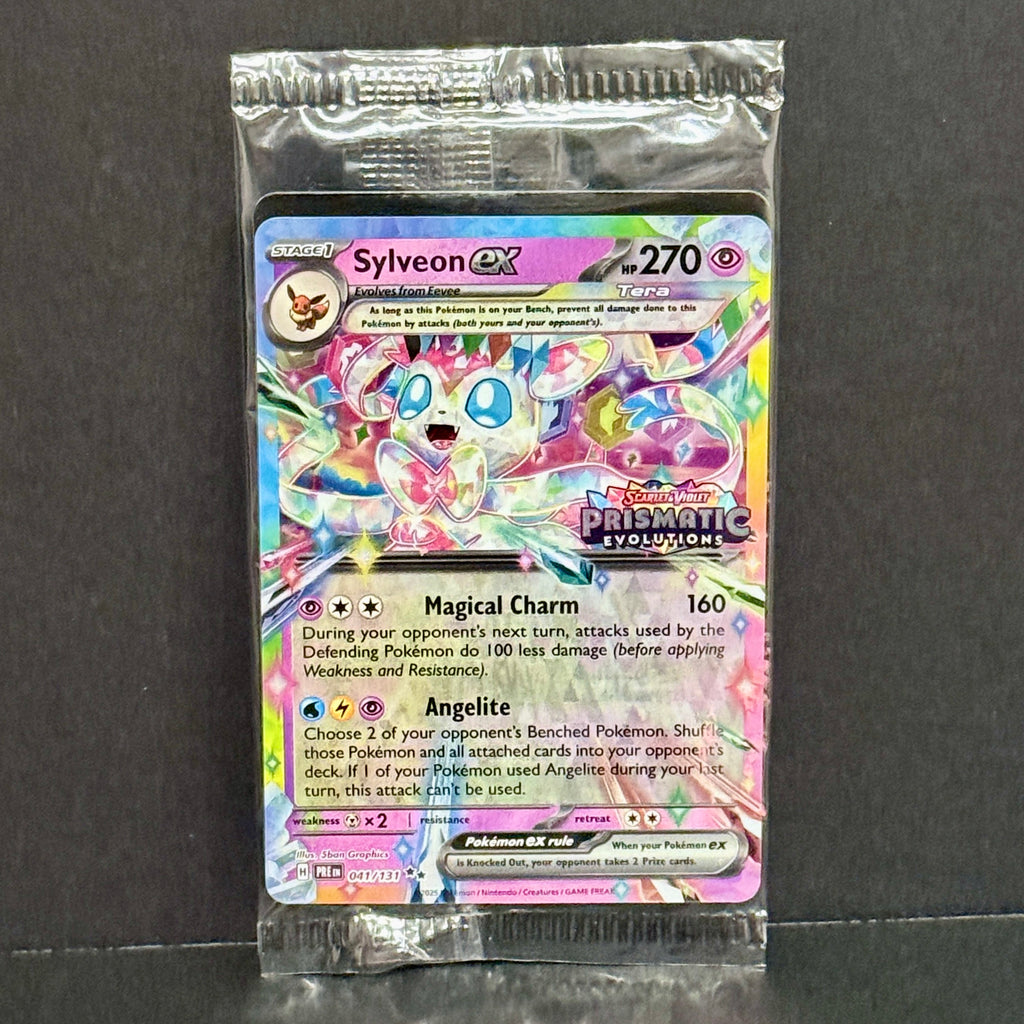 2025 Pokemon Prismatic Evolutions 041/131 Sylveon EX Stamped Promo SEALED