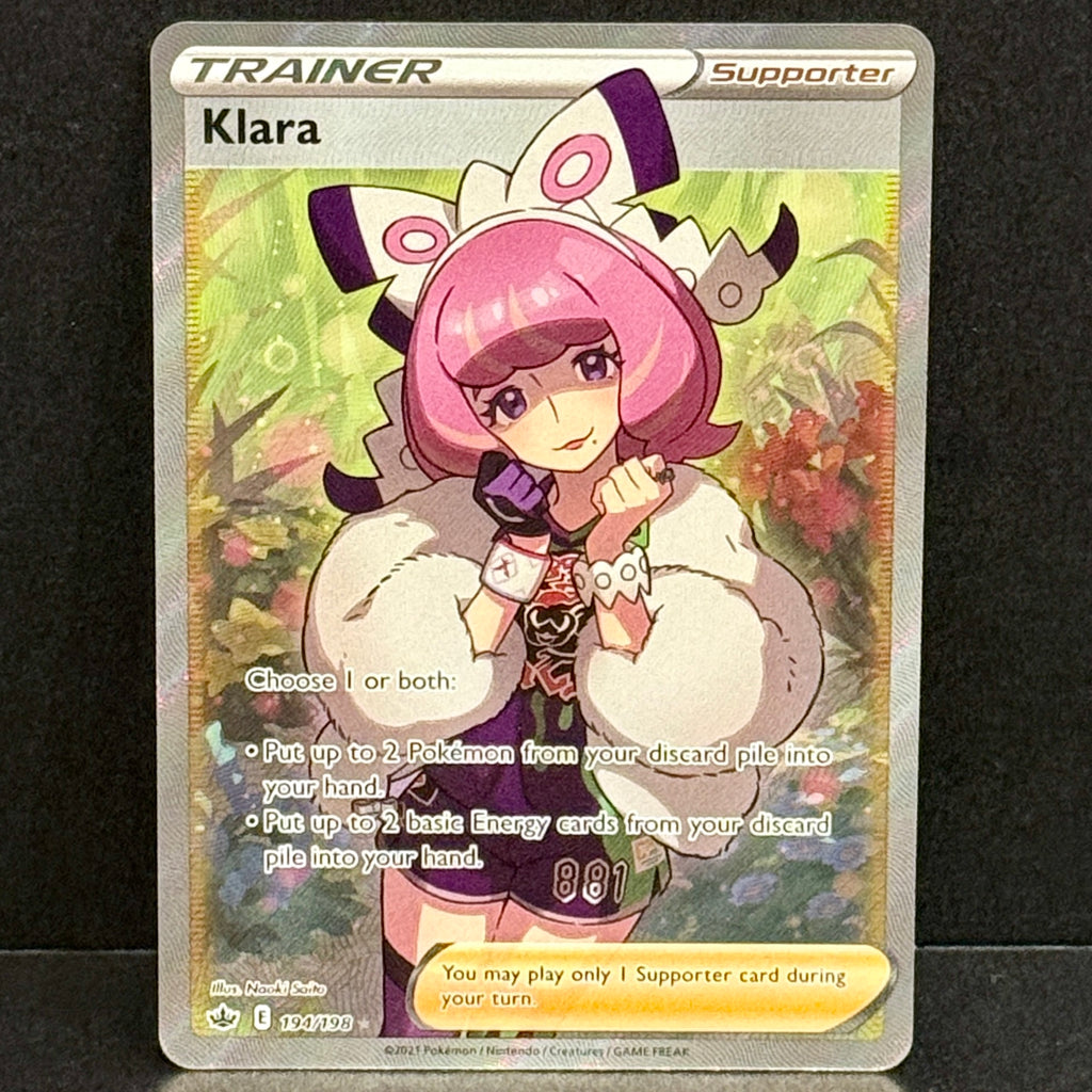 2021 Pokemon Chilling Reign 194/198 Klara Full Art Ultra Rare