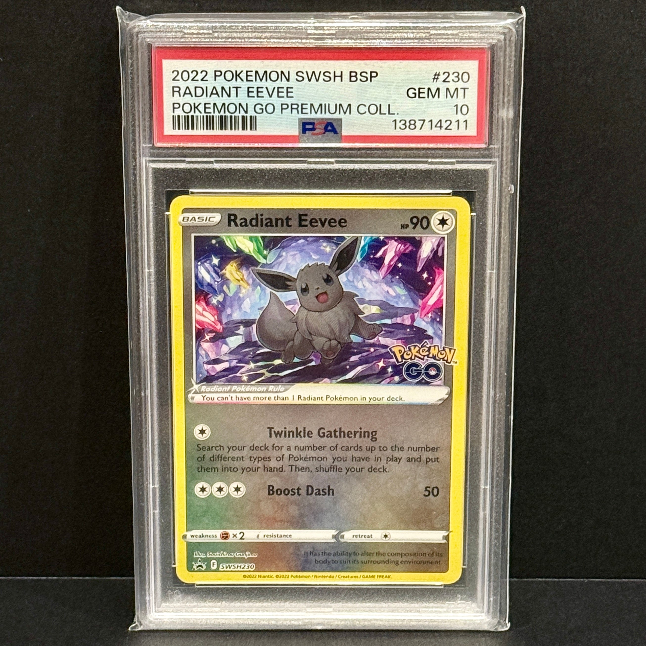 2022 Pokemon Sword Shield Promo SWSH230 Radiant Eevee Promo PSA 10