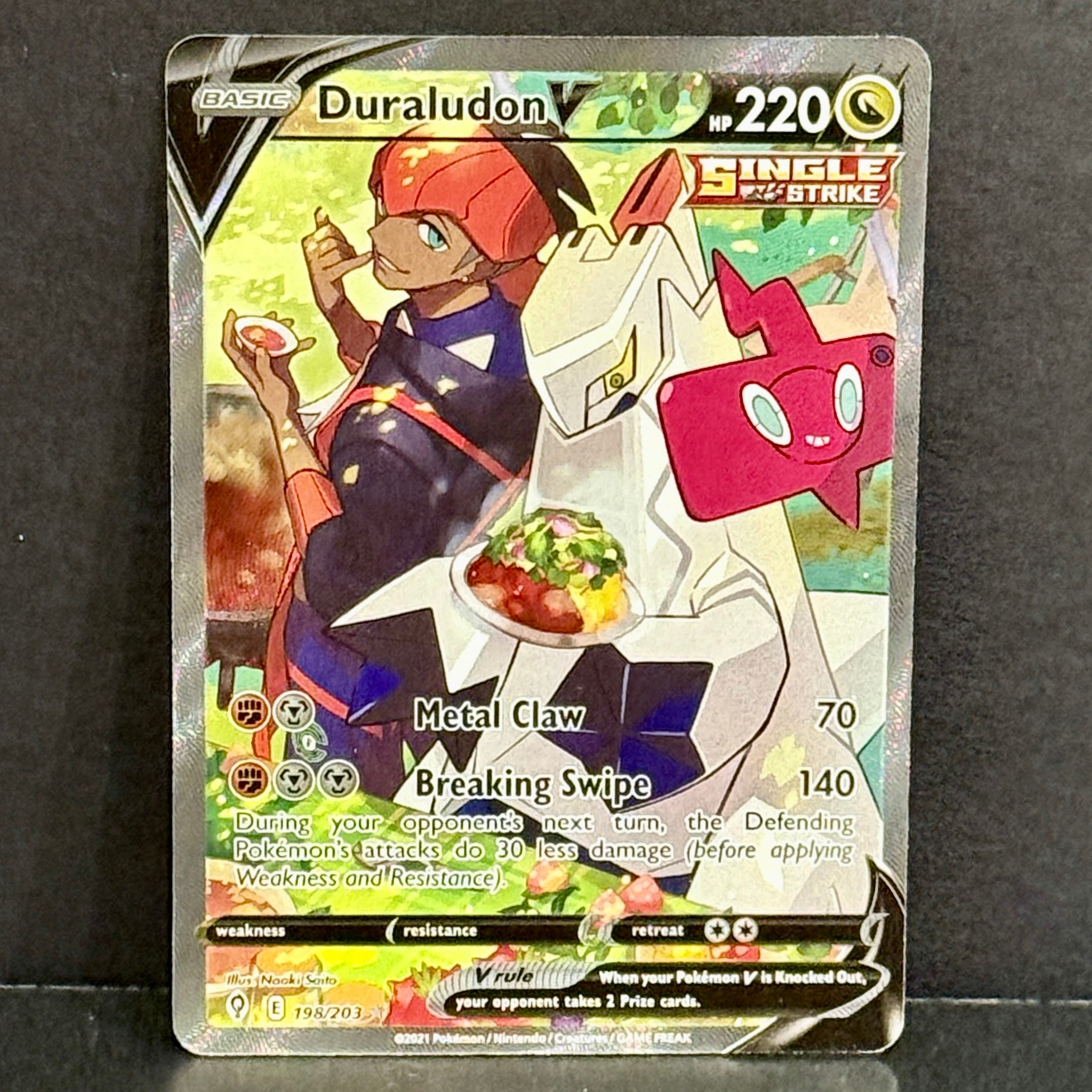 2021 Pokemon Evolving Skies 198/203 Duraludon V Alternate Art Ultra Rare