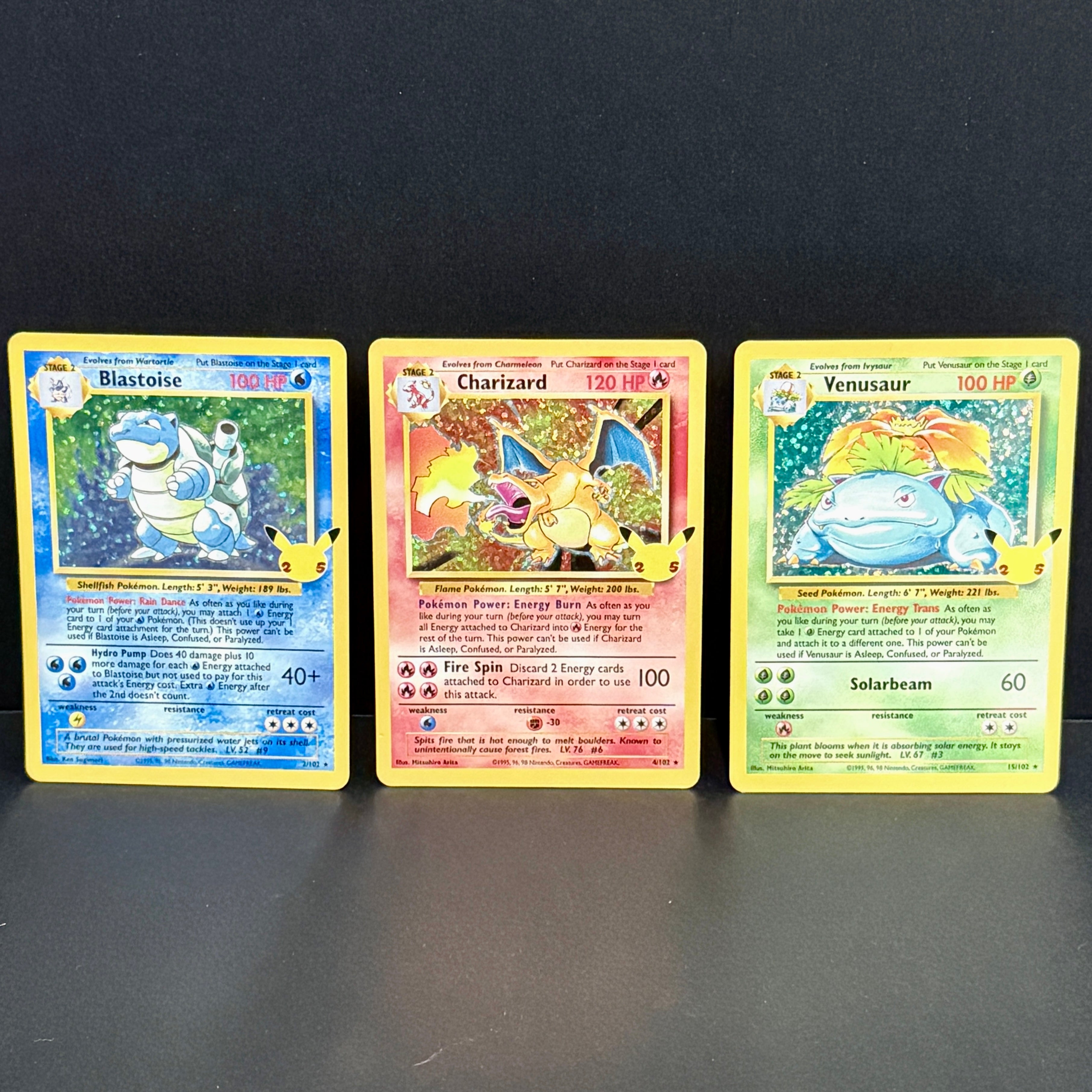 2021 Pokemon Celebrations: Classic Collection Charizard / Blastoise / Venusaur Set of 3