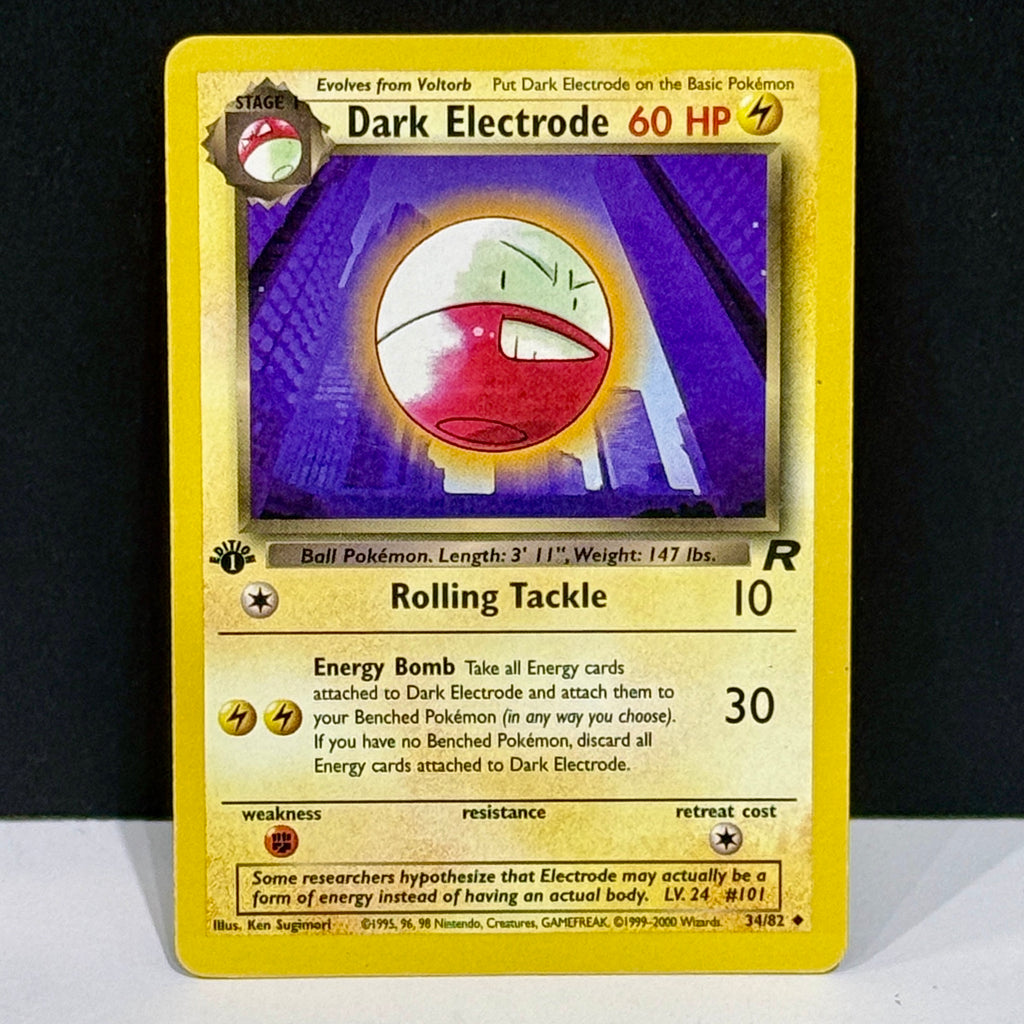 2000 Pokemon Team Rocket 34/82 Dark Electrode Uncommon 1st Edition