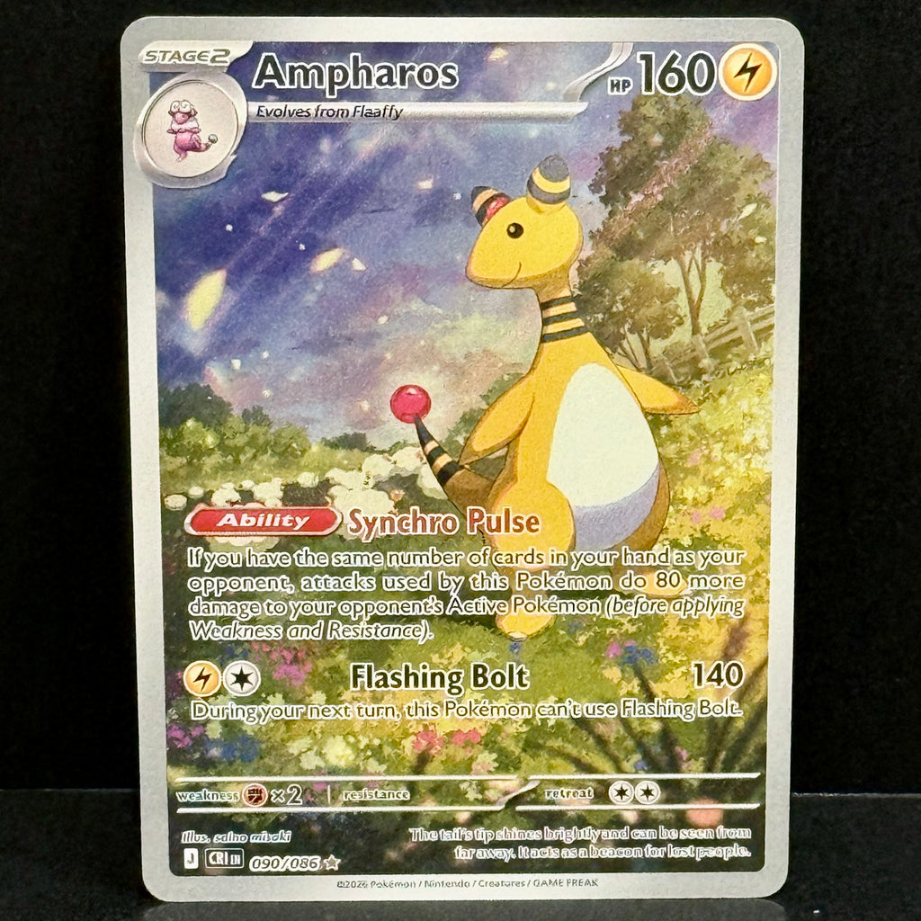 2026 Pokemon Chaos Rising 090/086 Ampharos Illustration Rare