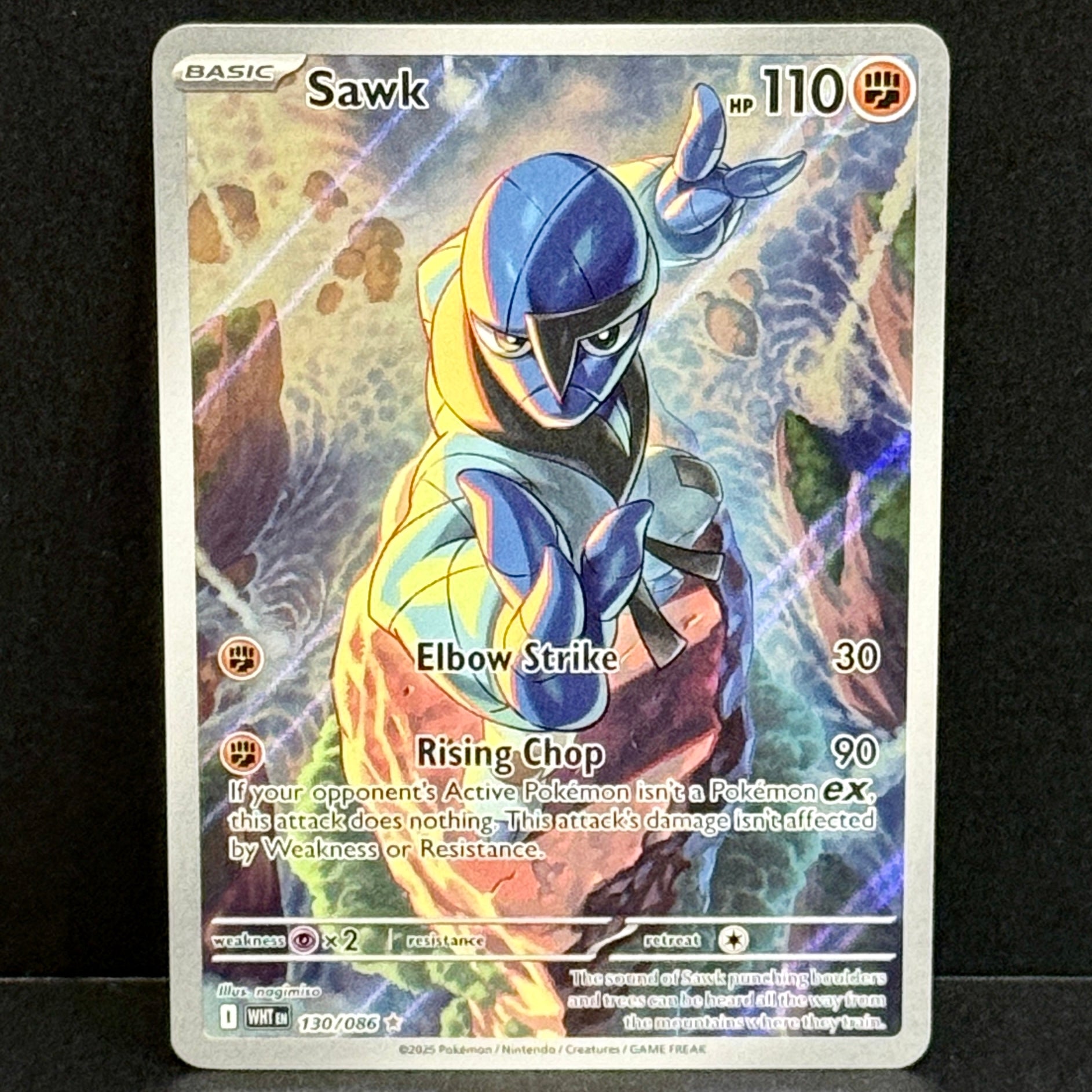 2025 Pokemon White Flare 130/086 Sawk Illustration Rare