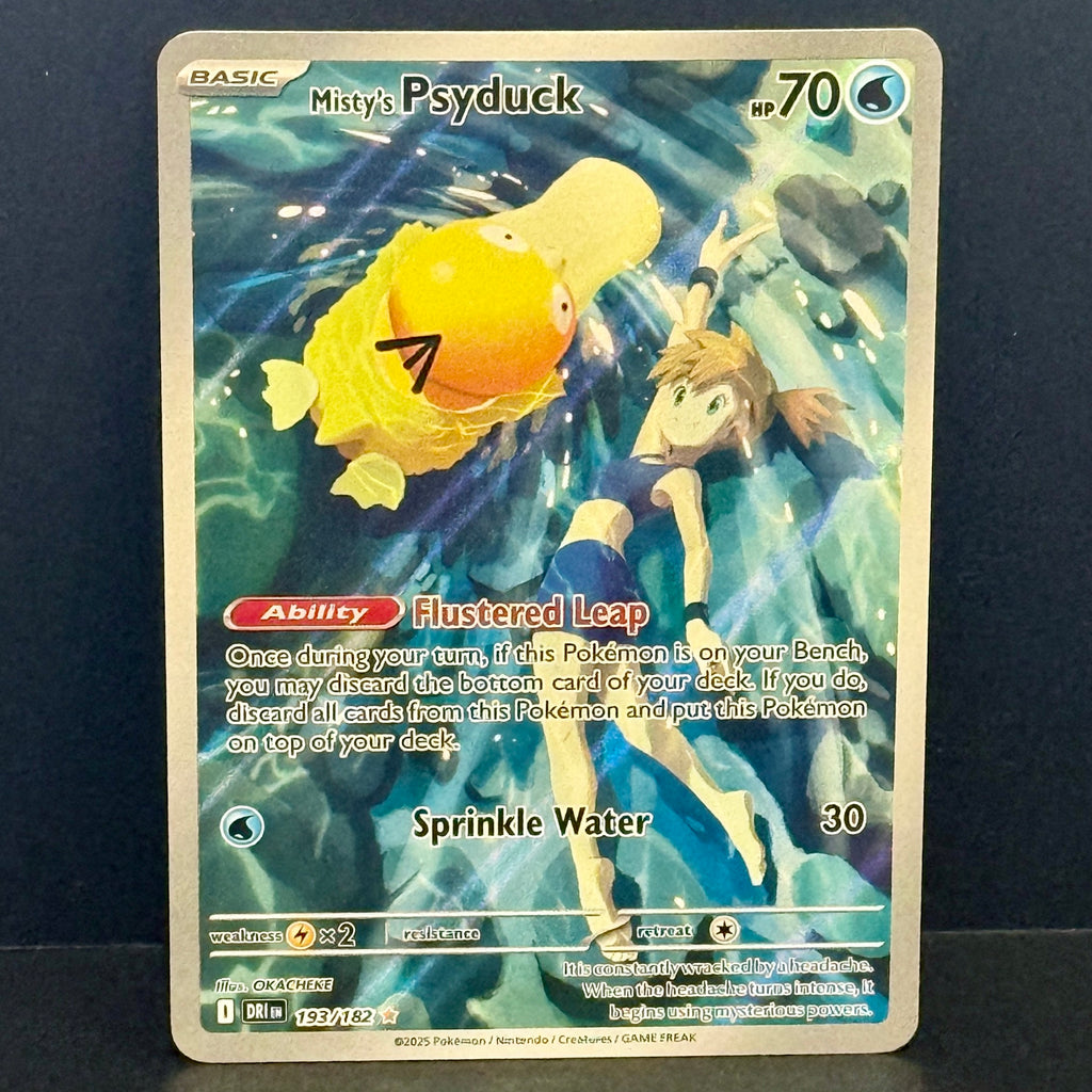 2025 Pokemon Destined Rivals 193/182 Misty's Psyduck Illustration Rare