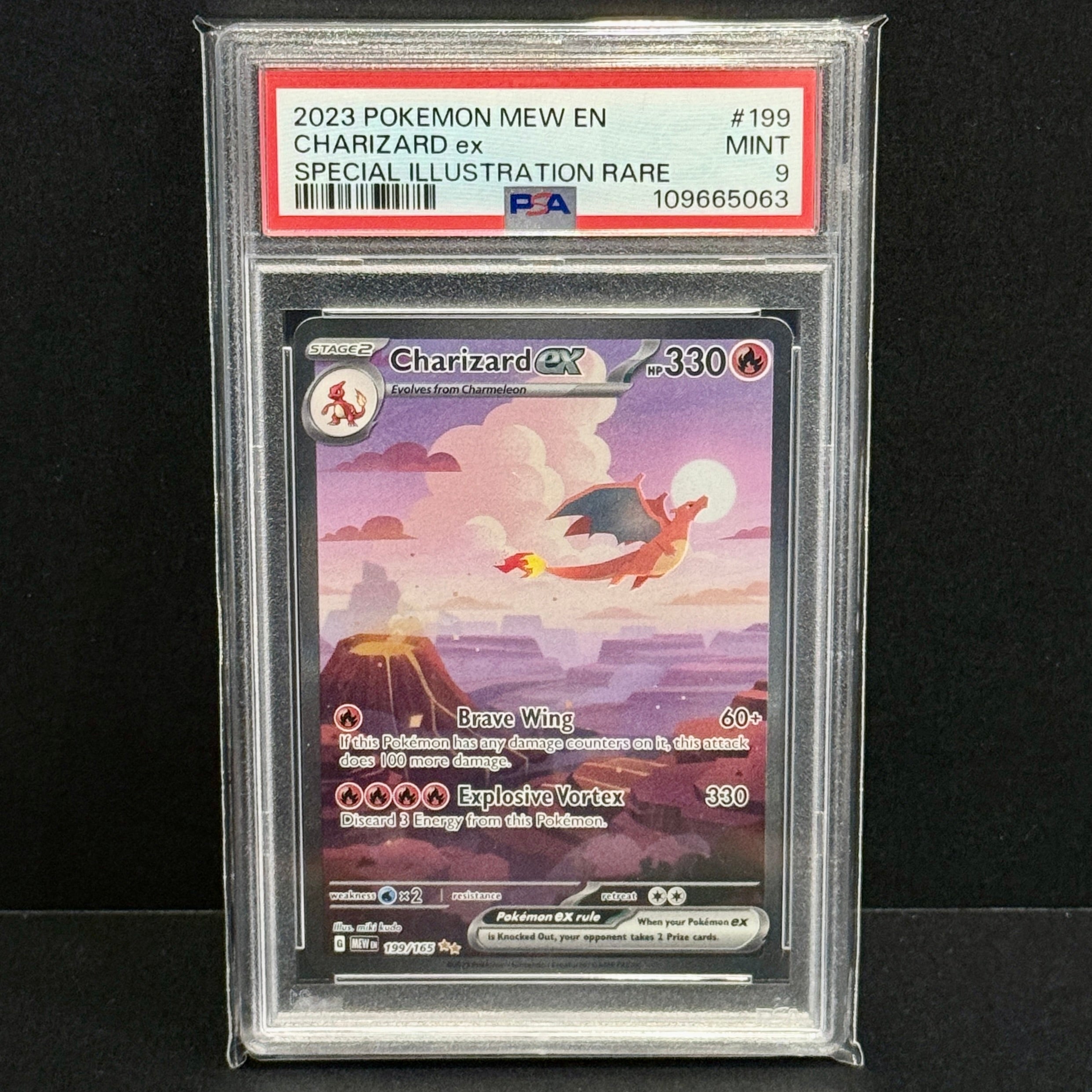 2023 Pokemon SV 151 199/195 Charizard EX Special Illustration Rare PSA 9