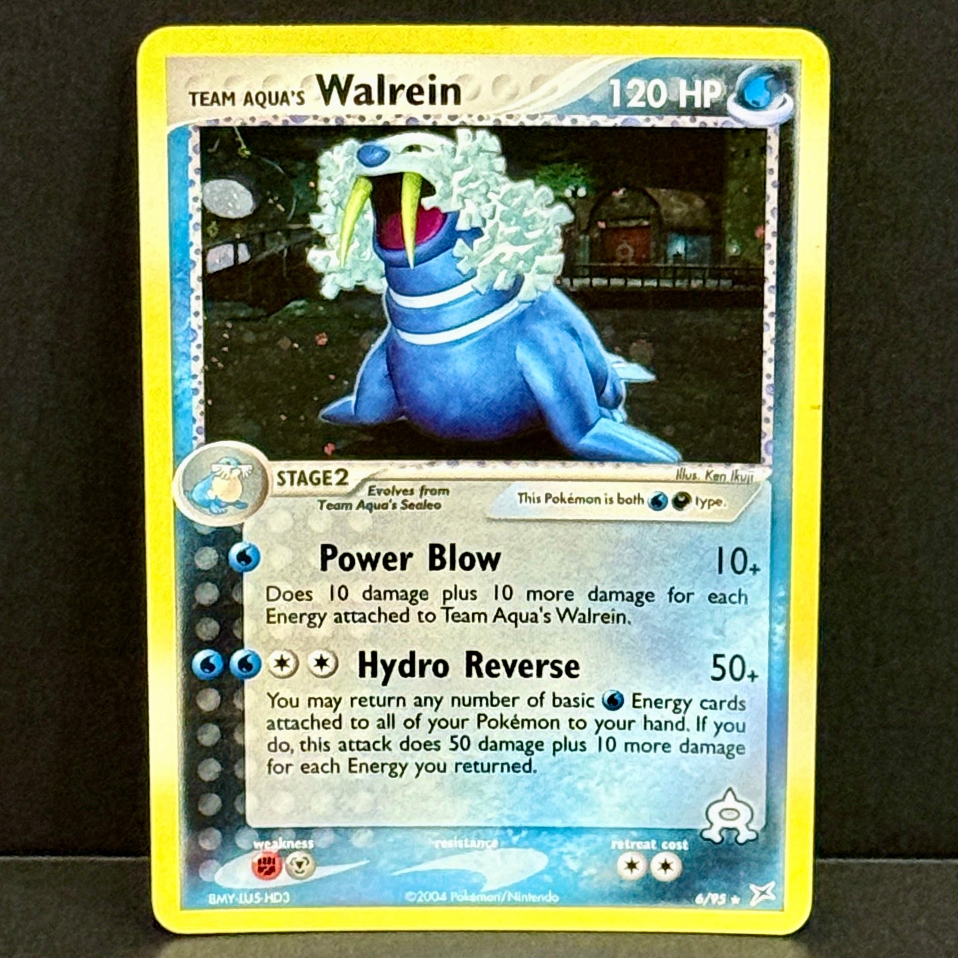 2004 Pokemon EX Team Magma vs Team Aqua 6/095 Team Aqua's Walrein Holo Rare