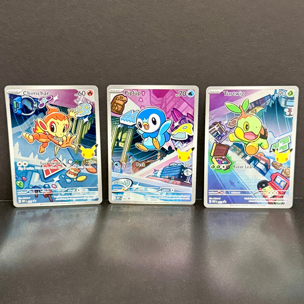 2026 Pokemon First Partners Illustration Collection Series 1 Trio (Gen IV)