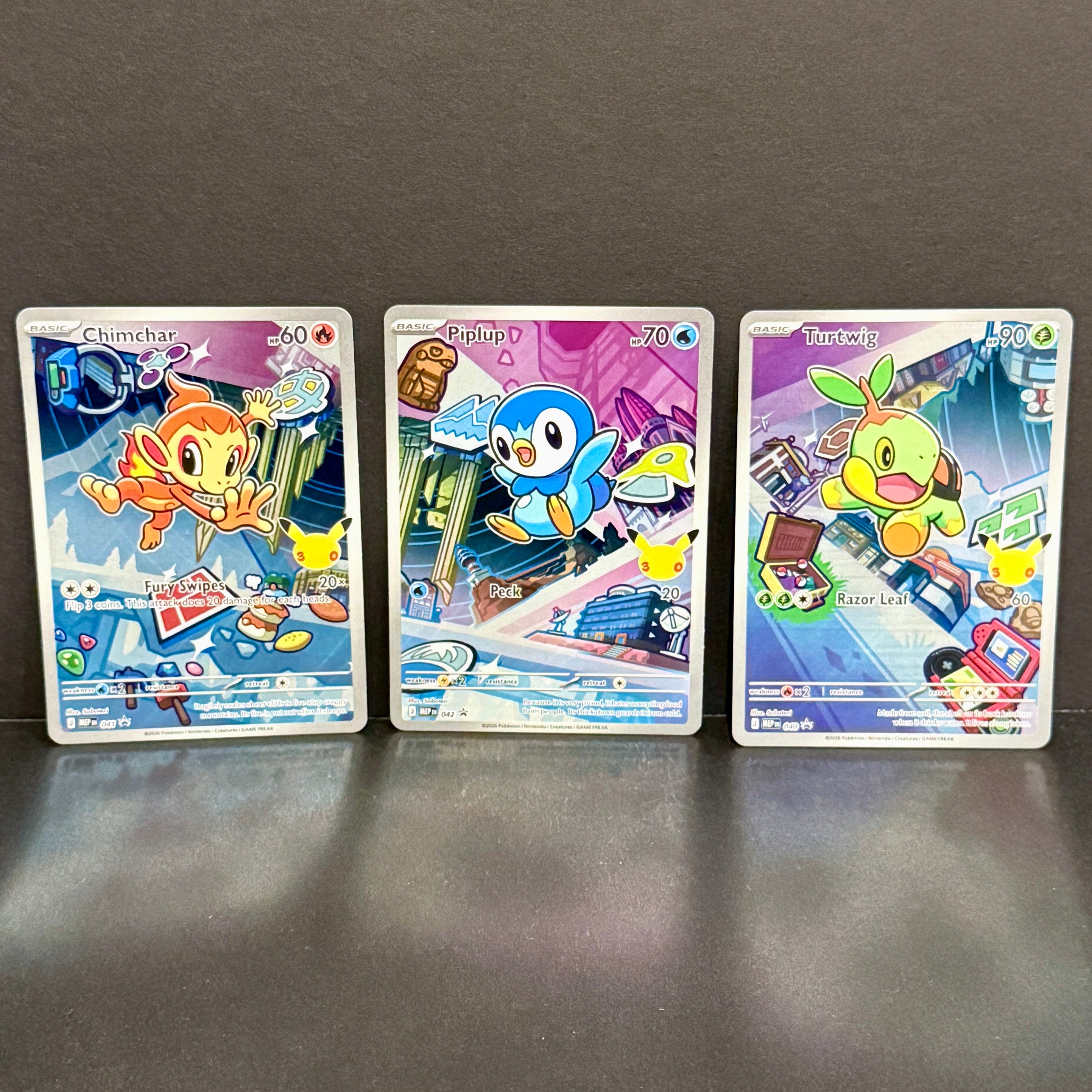 2026 Pokemon First Partners Illustration Collection Series 1 Trio (Gen IV)