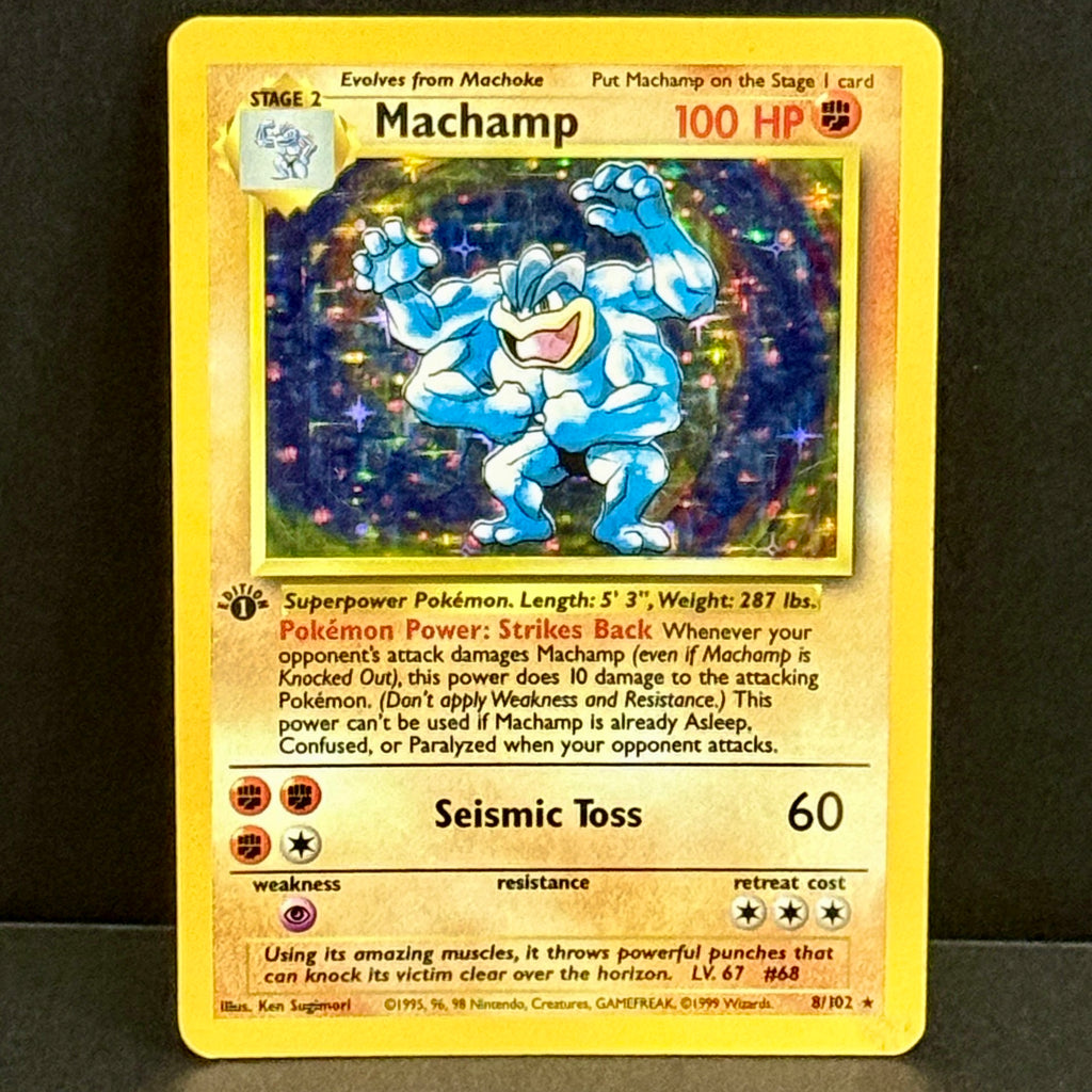 1999 Pokemon Base Set (Deck Exclusive) 8/102 Machamp Holo Rare 1st Edition