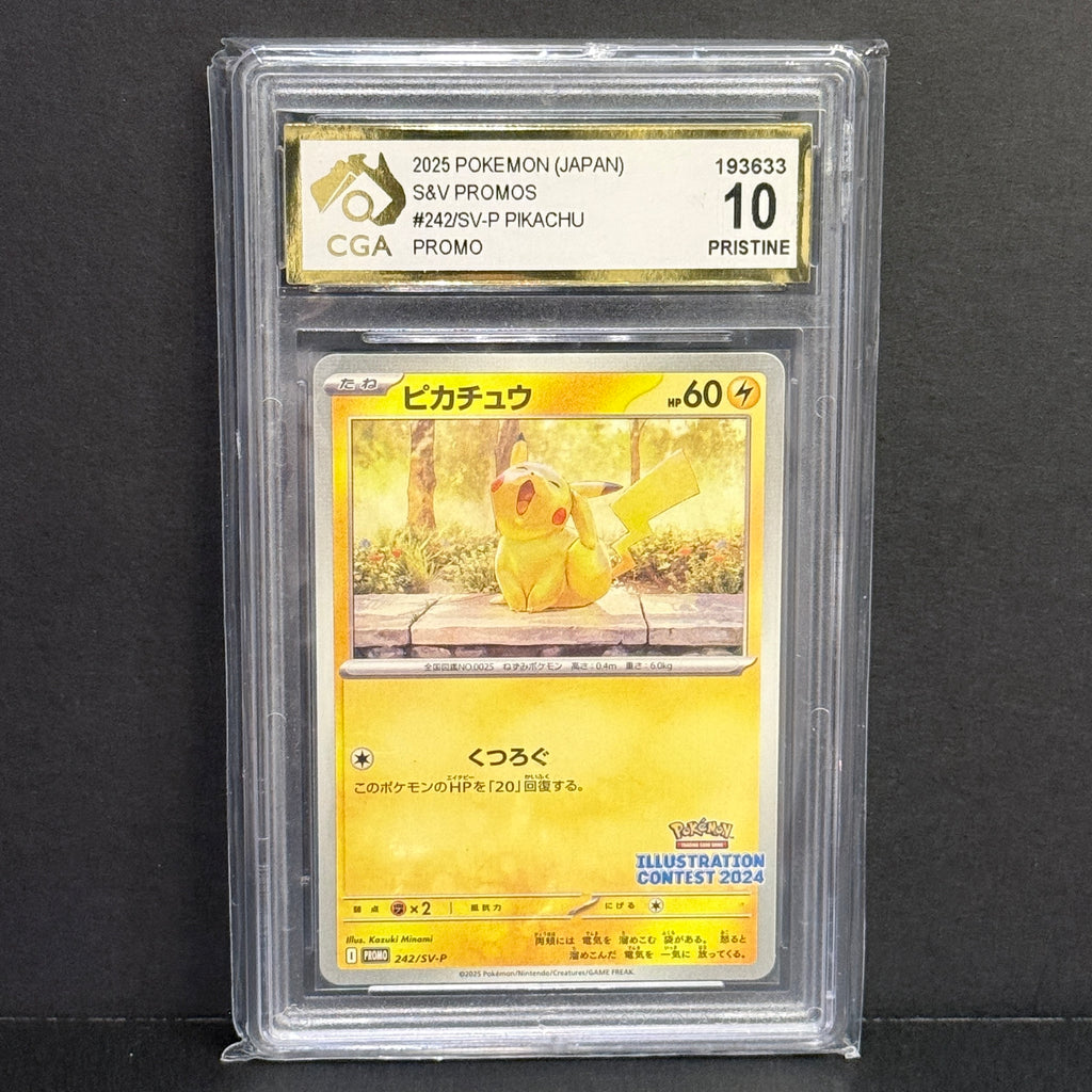 2025 Pokemon Japanese Scarlet & Violet Promo 242/SV-P Pikachu Common CGA10