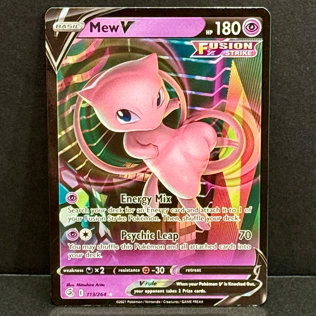 2021 Pokemon Fusion Strike 113/264 Mew V Ultra Rare