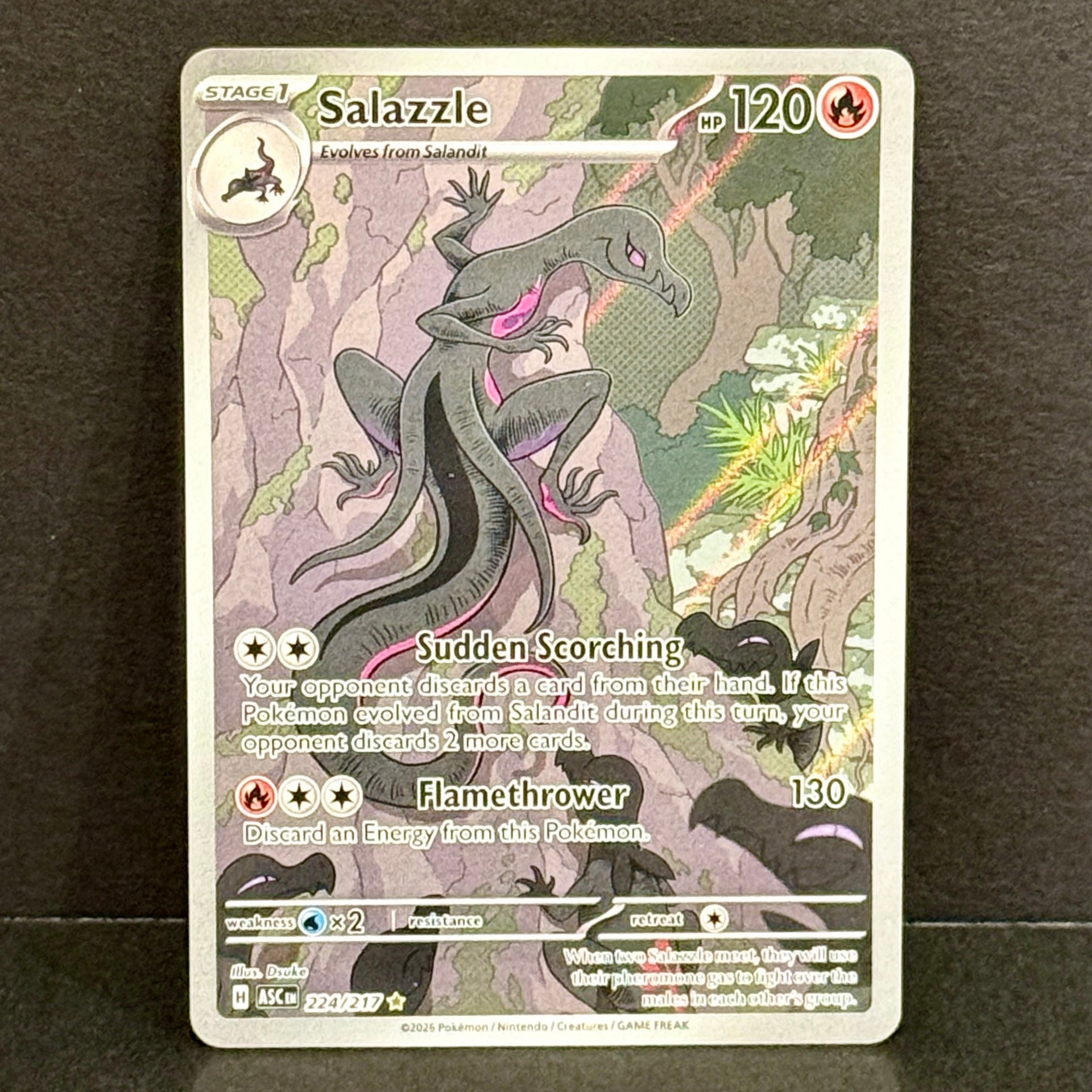 pokemon salazzle card ex 16/88 Double Rare Perfect Rare Card Type salazzle pokemon card ex has