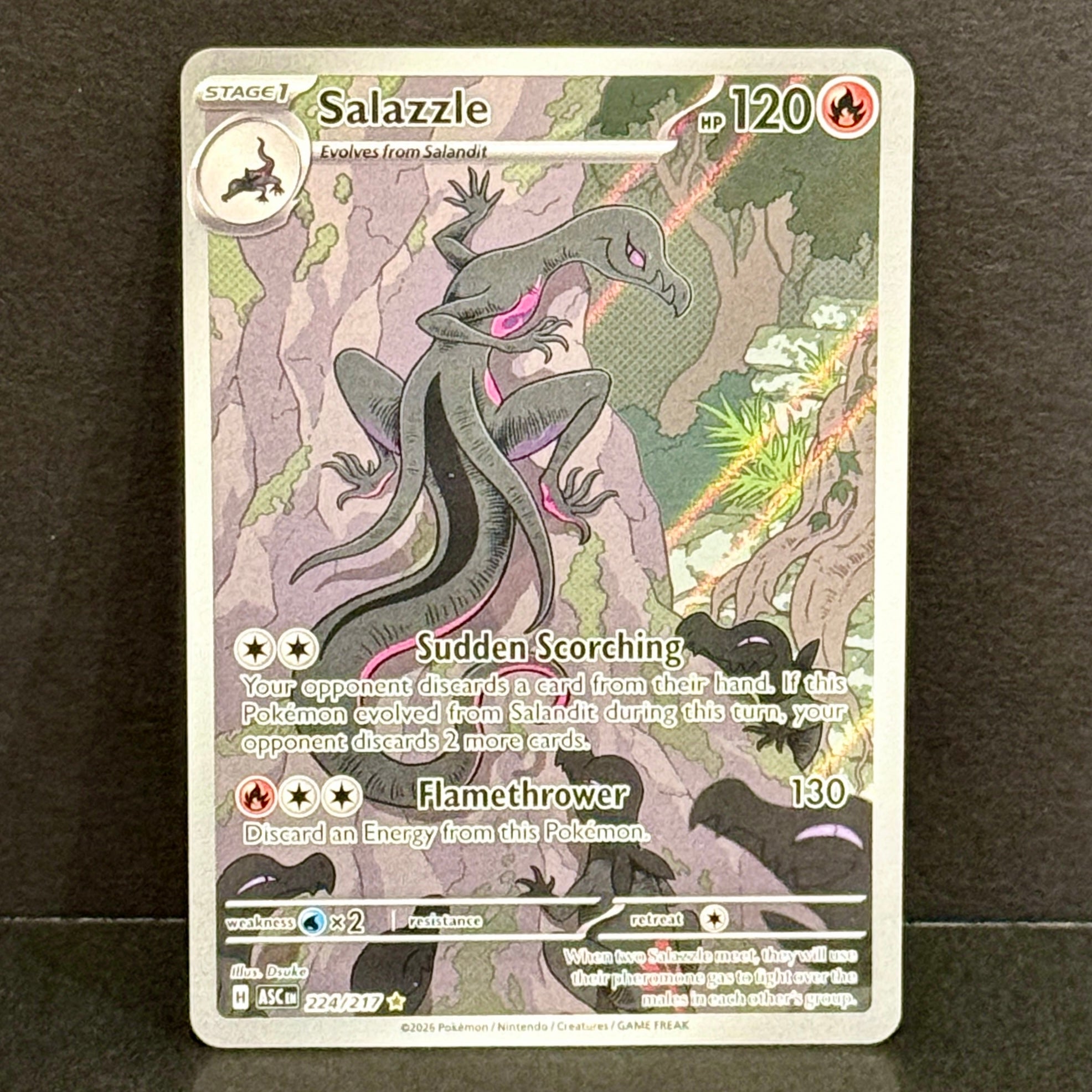 2026 Pokemon Ascended Heroes 224/217 Salazzle Illustration Rare