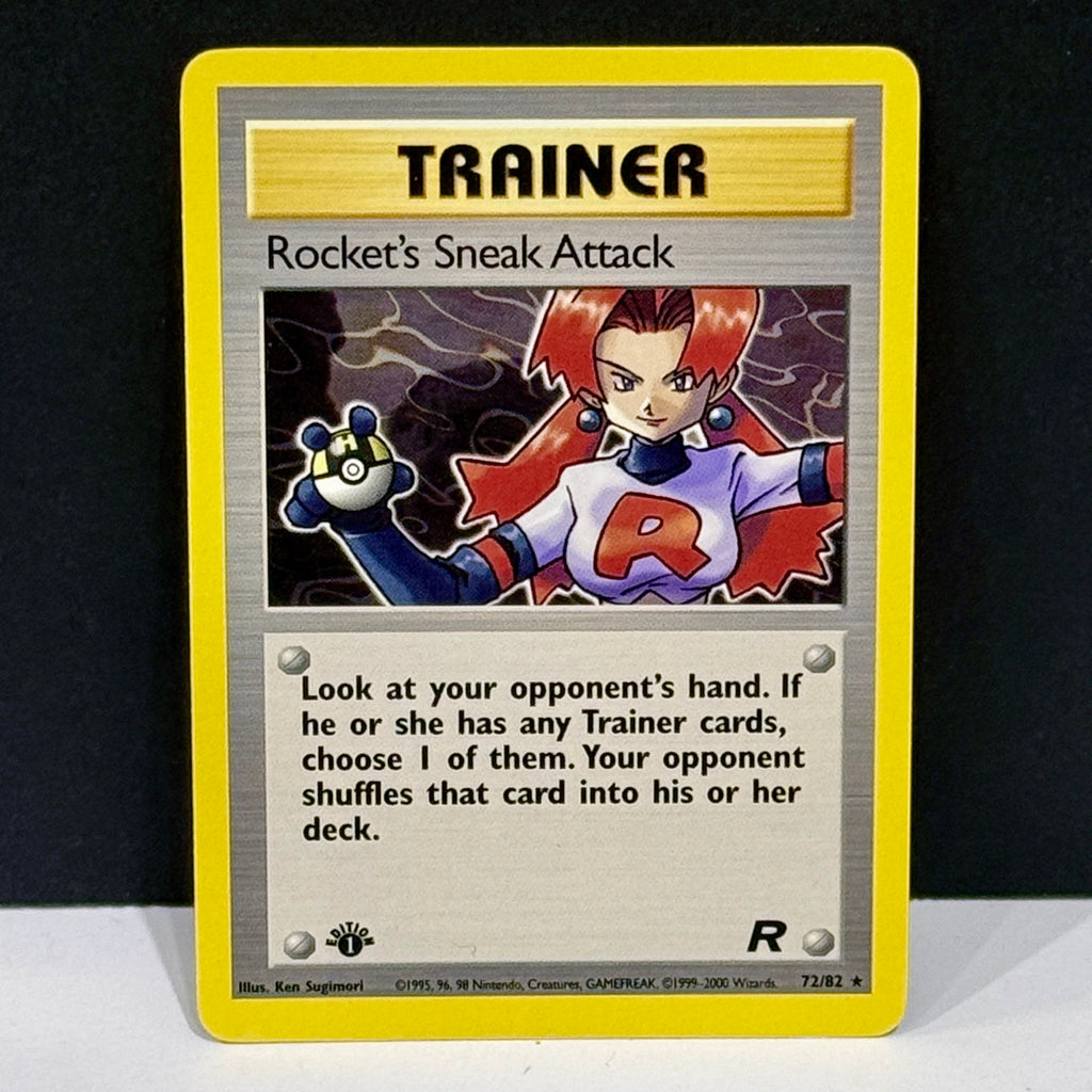 2000 Pokmeon Team Rocket 72/82 Rocket's Sneak Attack Rare 1st Edition