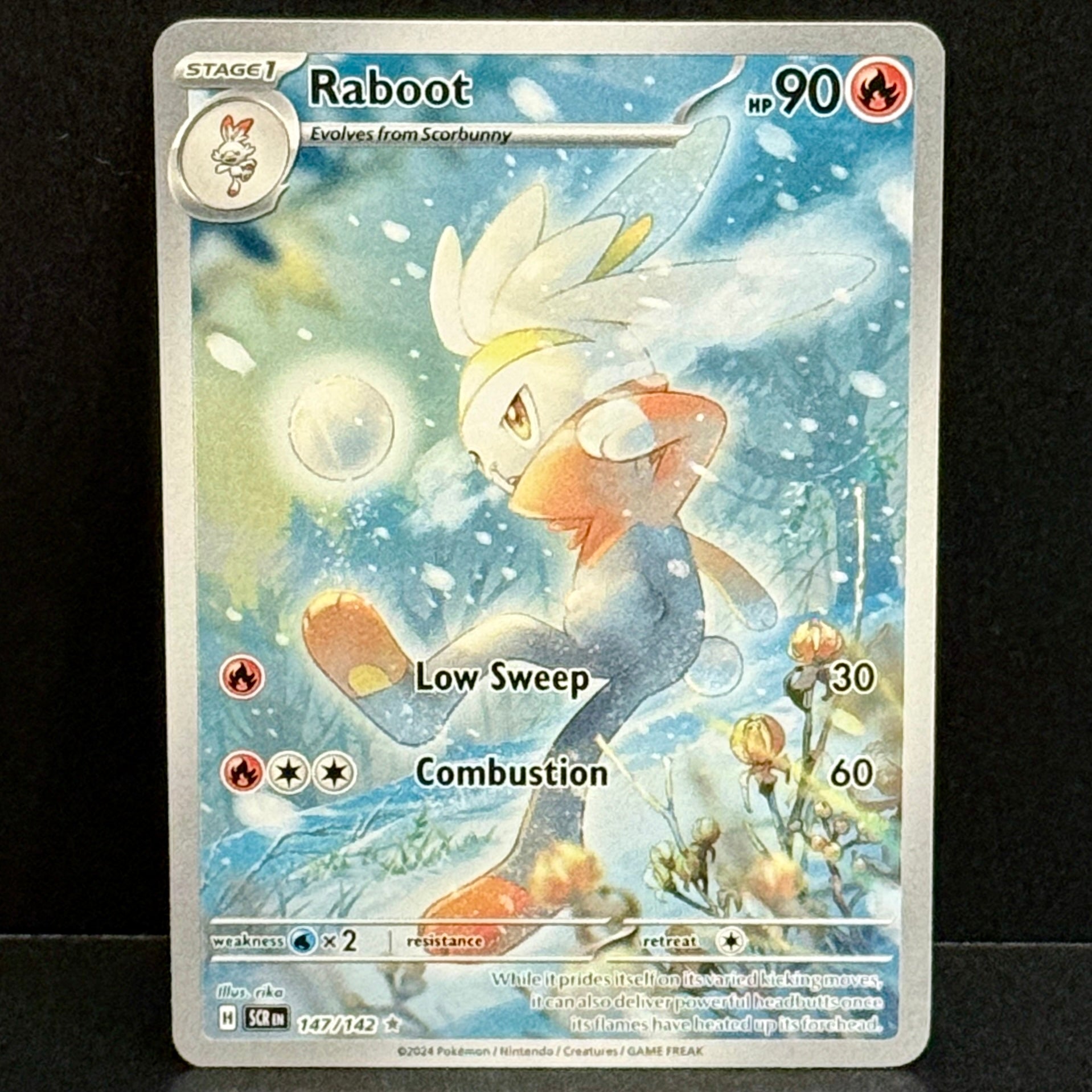 2024 Pokemon Stellar Crown 147/142 Raboot Illustration Rare