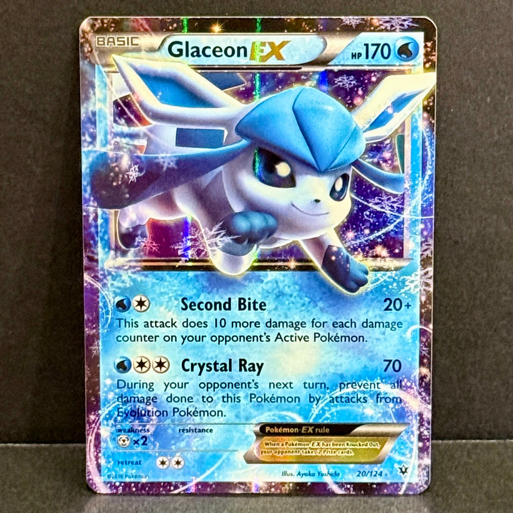 2016 Pokemon Fates Collide 020/124 Glaceon EX Ultra Rare