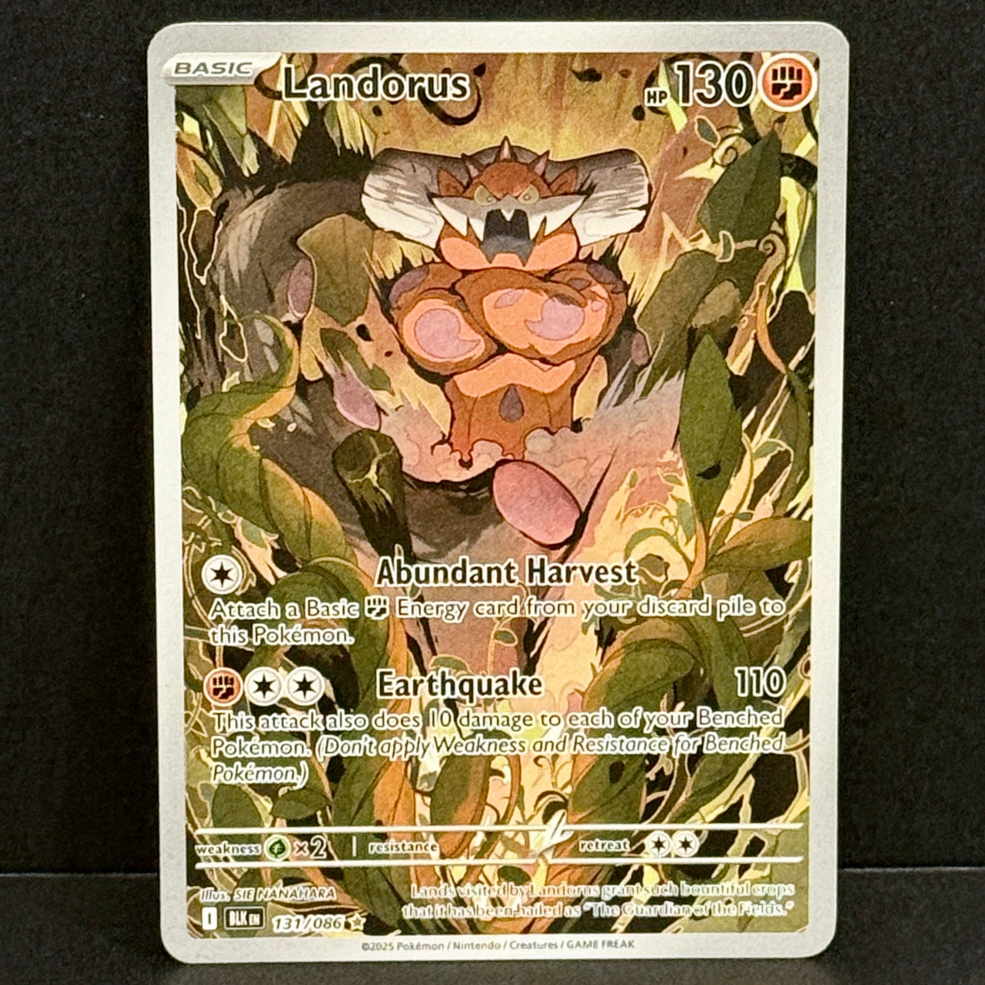 2025 Pokemon Black Bolt 131/086 Landorus Illustration Rare