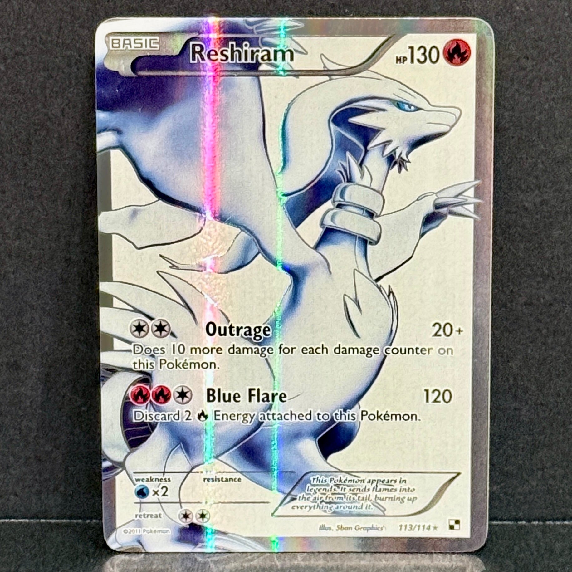 2011 Pokemon Black and White 113/114 Reshiram Ultra Rare