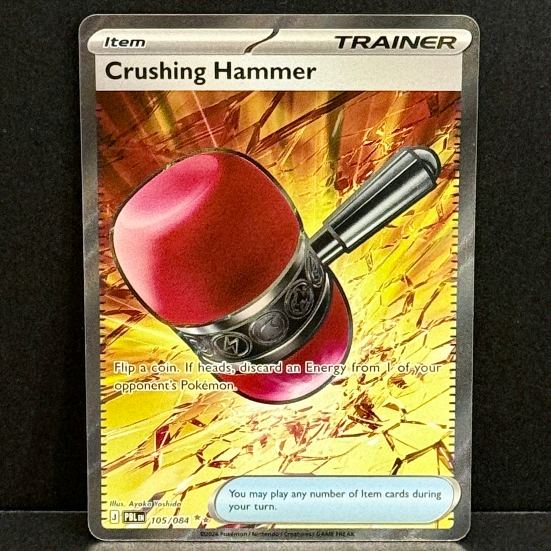 2026 Pokemon Pitch Black 105/084 Crushing Hammer Ultra Rare