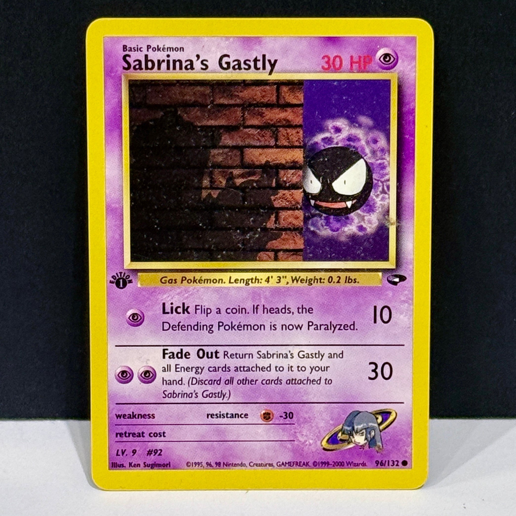 2000 Pokmeon Gym Challenge 96/132 Sabrina's Gastly Common 1st Edition – Final Form Collectables