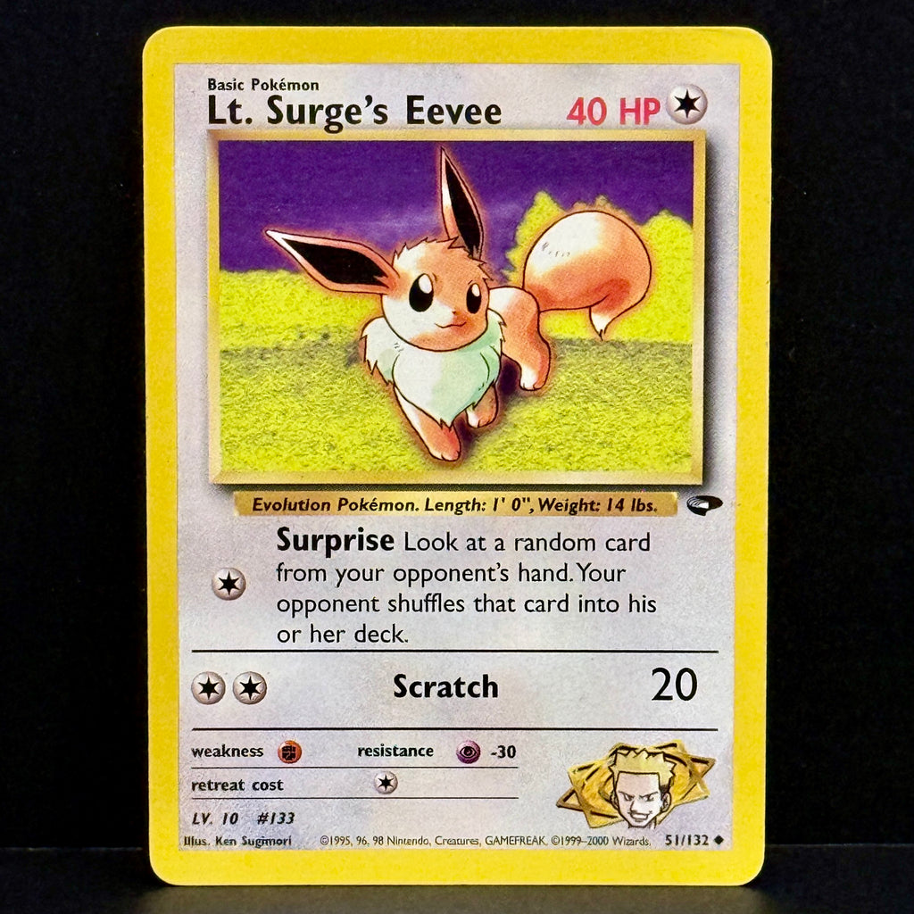 2000 Pokemon Gym Challenge 51/132 Lt. Surge's Eevee Uncommon