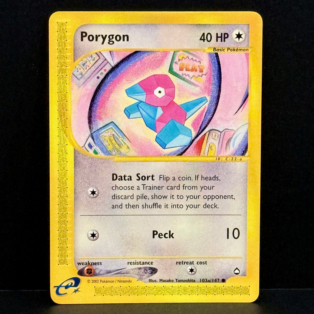 2003 Pokemon Aquapolis 103a/147 Porygon Common