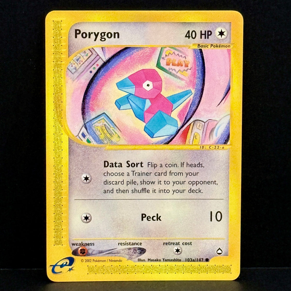 2003 Pokemon Aquapolis 103a/147 Porygon Common
